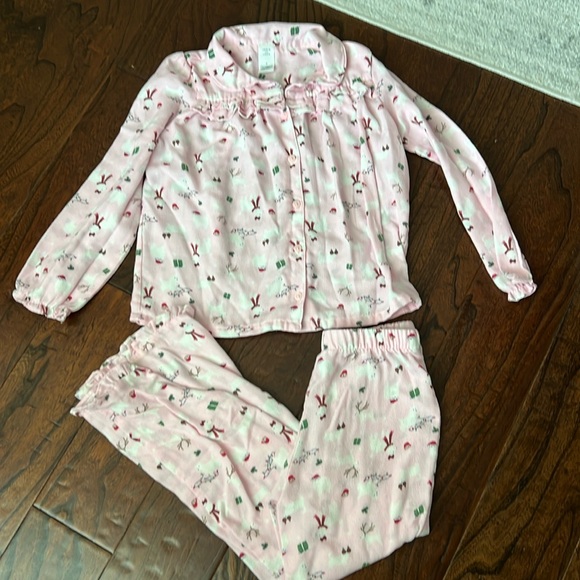 Janie and Jack size 6 Christmas pjs with dogs - Picture 2 of 3